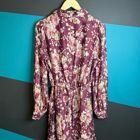 Ever New Purple Floral Long Sleeve Dress - Picture 8 of 14